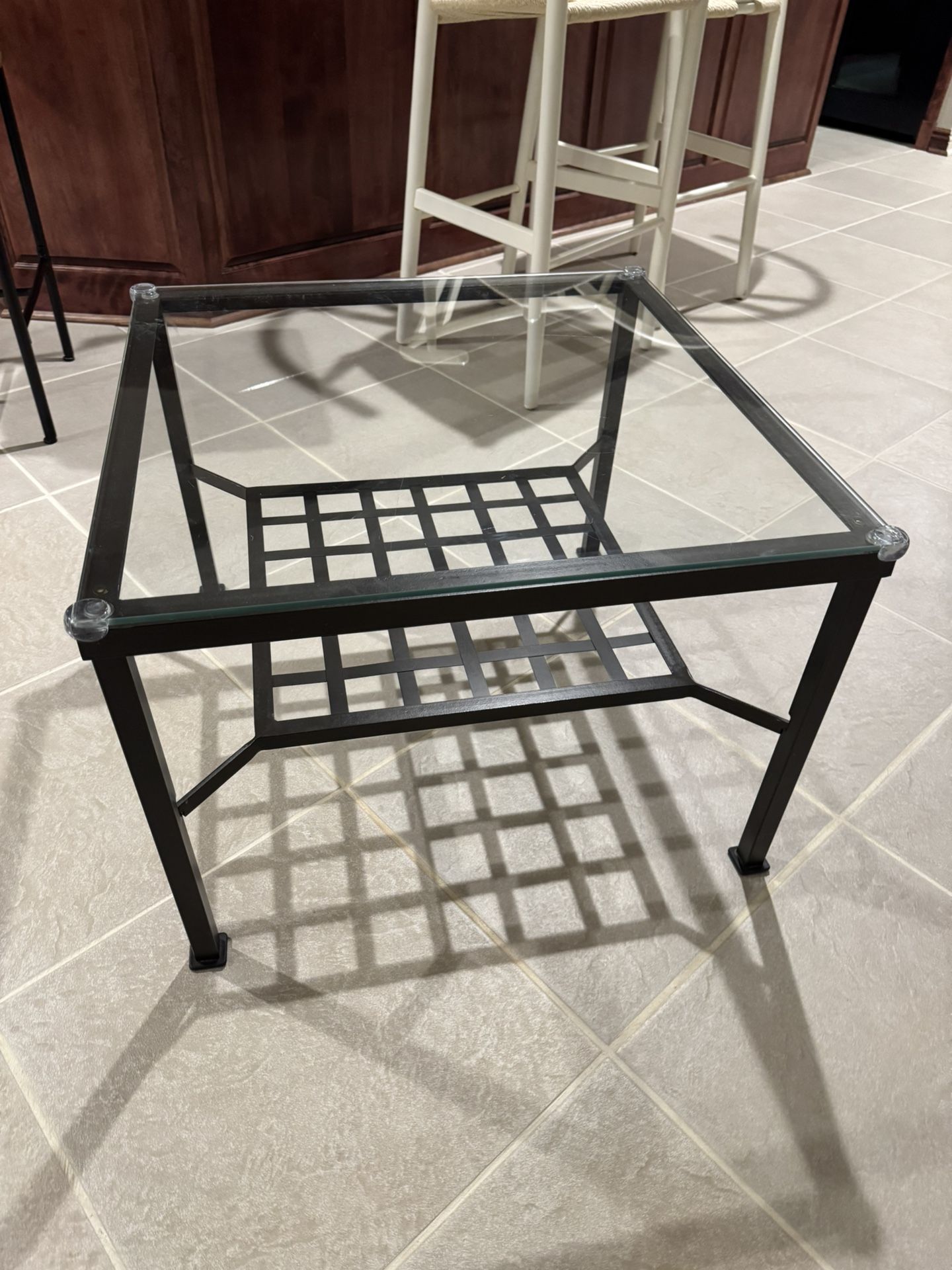 Modern glass coffee table