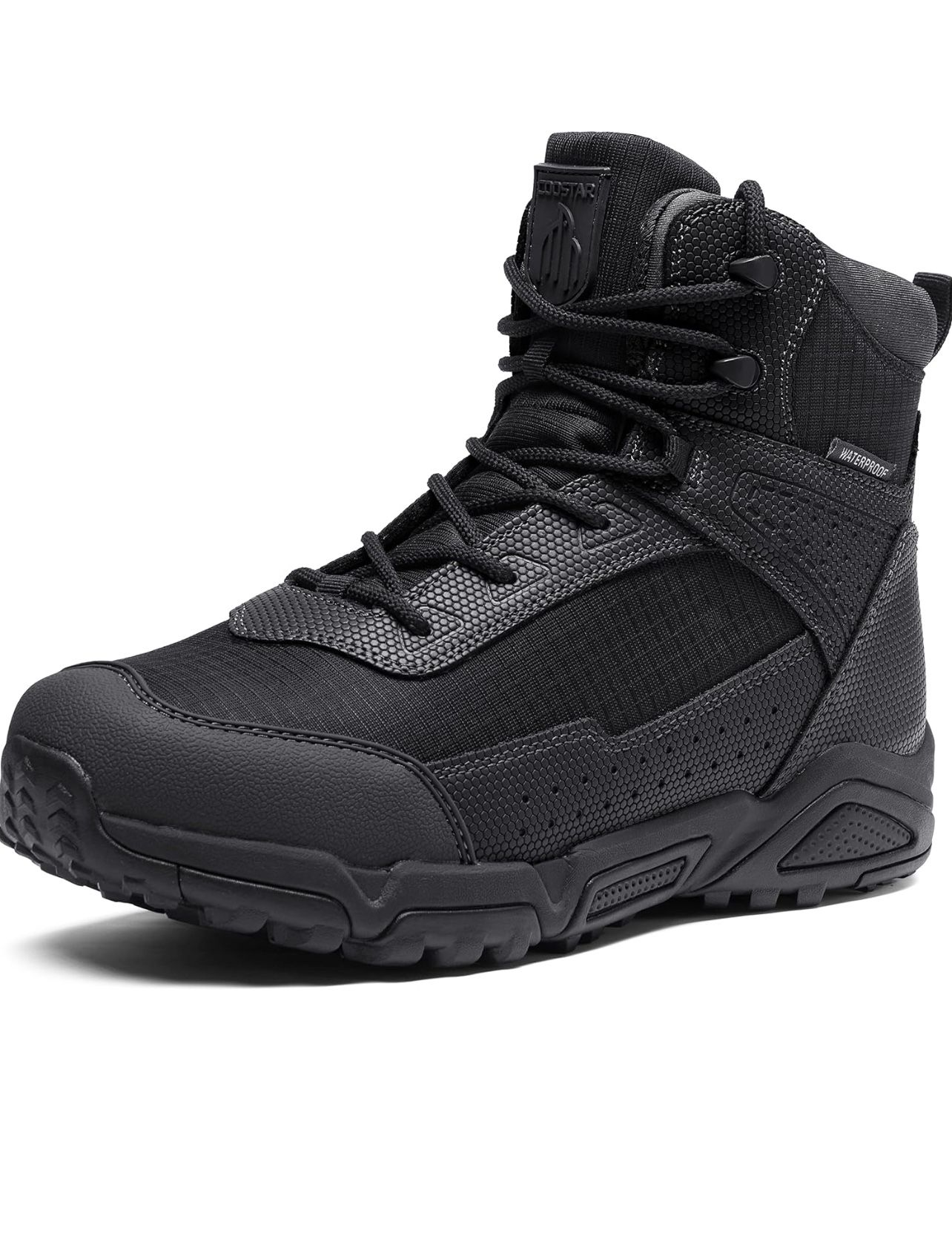 Men's Waterproof Work Boots Lightweight Tactical Boots Non-Slip Hiking Boots for Men