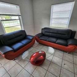 Red Black Living Room