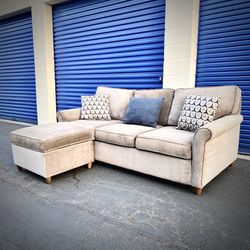 Gray Mid-Century Modern Sofa Sectional