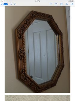 Large Beautiful antique gold mirror