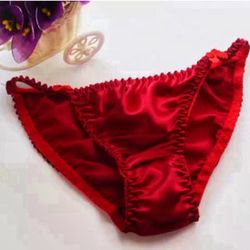 1 Piece100% Pure Silk Women's Sexy Bikini Briefs Panties Underwear. Thicker Silk Fabric. Size L/XL  