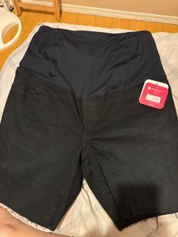 Maternity Denim Shorts with Belly Panel