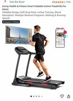 Smart Foldable Incline Treadmills for Home Foldable Design, Soft Drop Deck, Incline Training, Shock Absorption, Multiple Workout Programs, Walking & R
