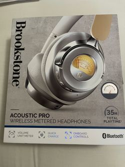 Brookstone Acoustic Pro Wireless Metered Headphones