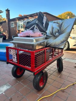 Red utility wagon