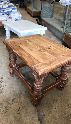 Set of Two Solid Wood End Tables