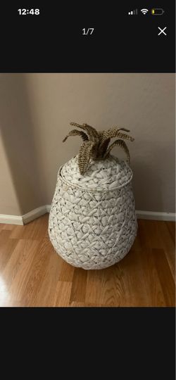 Large Woven Basket with Lid
