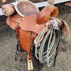 Team roping saddle 15"