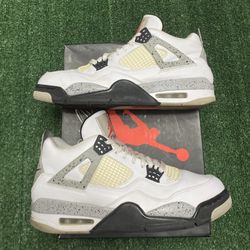 2016 Jordan White Cement 4s size 12 USED But Clean