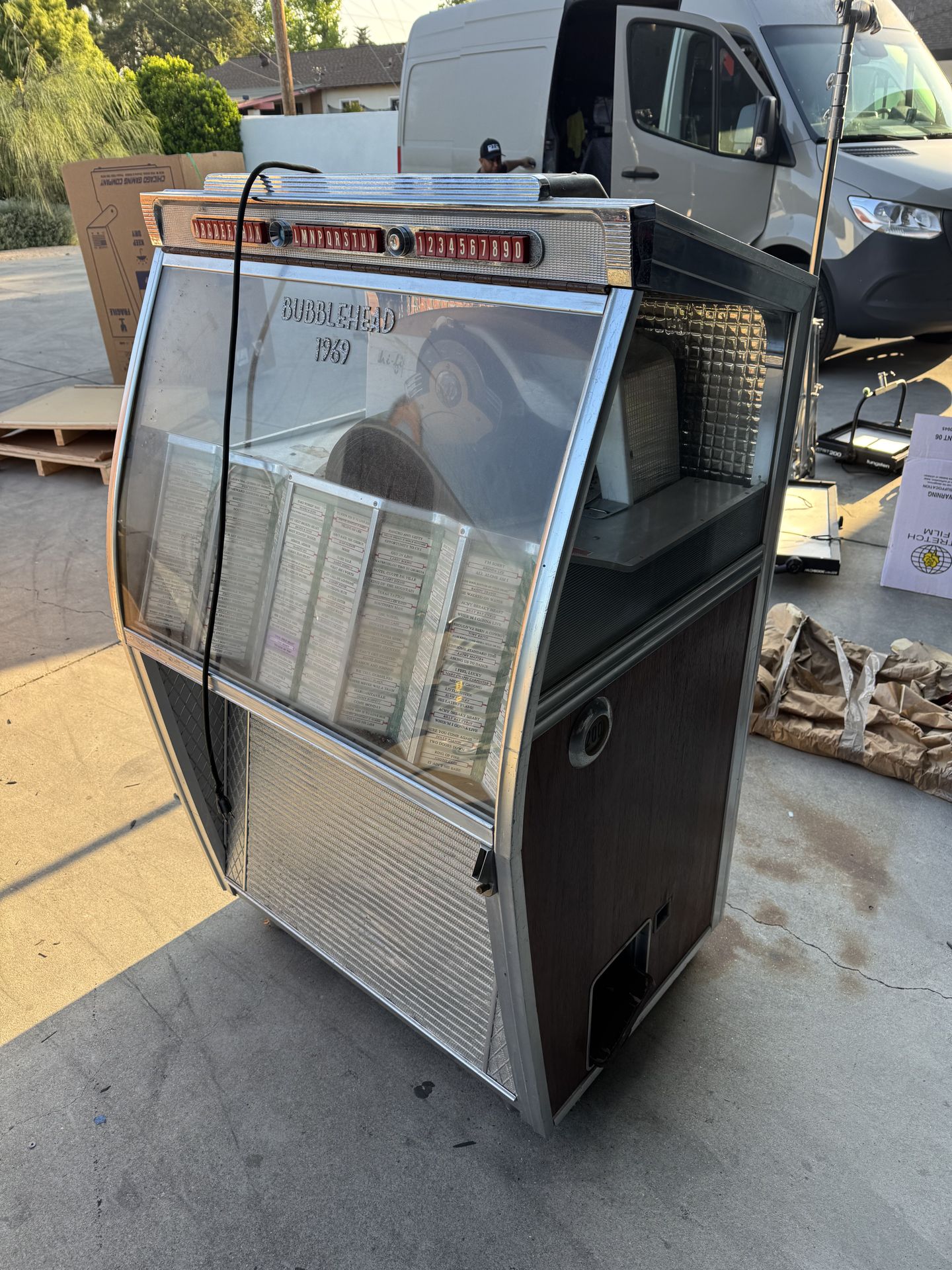 Wurlitzer 2150 jukebox 1957 100 records 200 selection