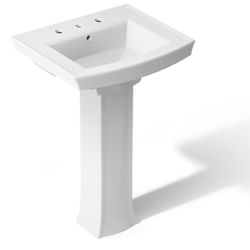 24” Kohler Archer Bathroom Pedestal Sink w/ Faucet! Like New!