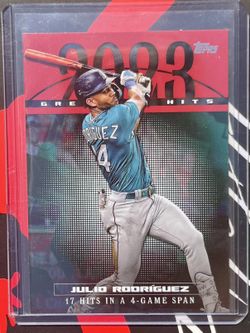 JULIO RODRIGUEZ 2024 Topps 2023 Greatest Hits Red Parallel #5/10 Mariners SSP