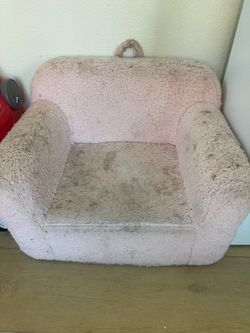 Kids Pink Plush Mini Armchair
