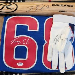 Jorge Soler Full Name Jersey + Bat Rawlins Pro And  Batting Glove 