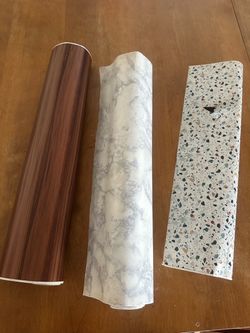 Wood marble Terrazzo contact paper