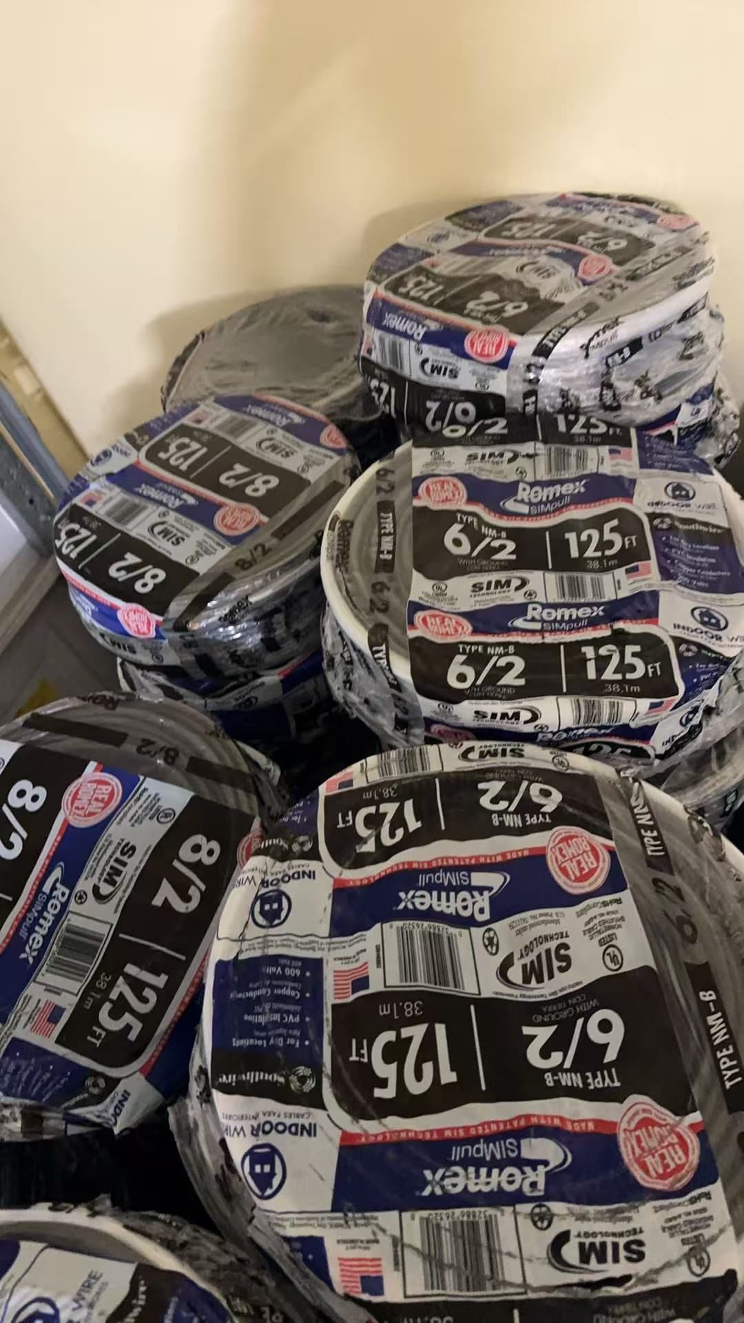 125 ft. 6/2 Stranded Romex SIMpull CU NM-B W/G Wire