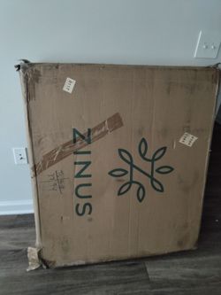 King size box spring / wall mirror/ brand -new book shelf