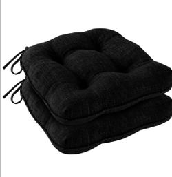Black chair cushion 4pc