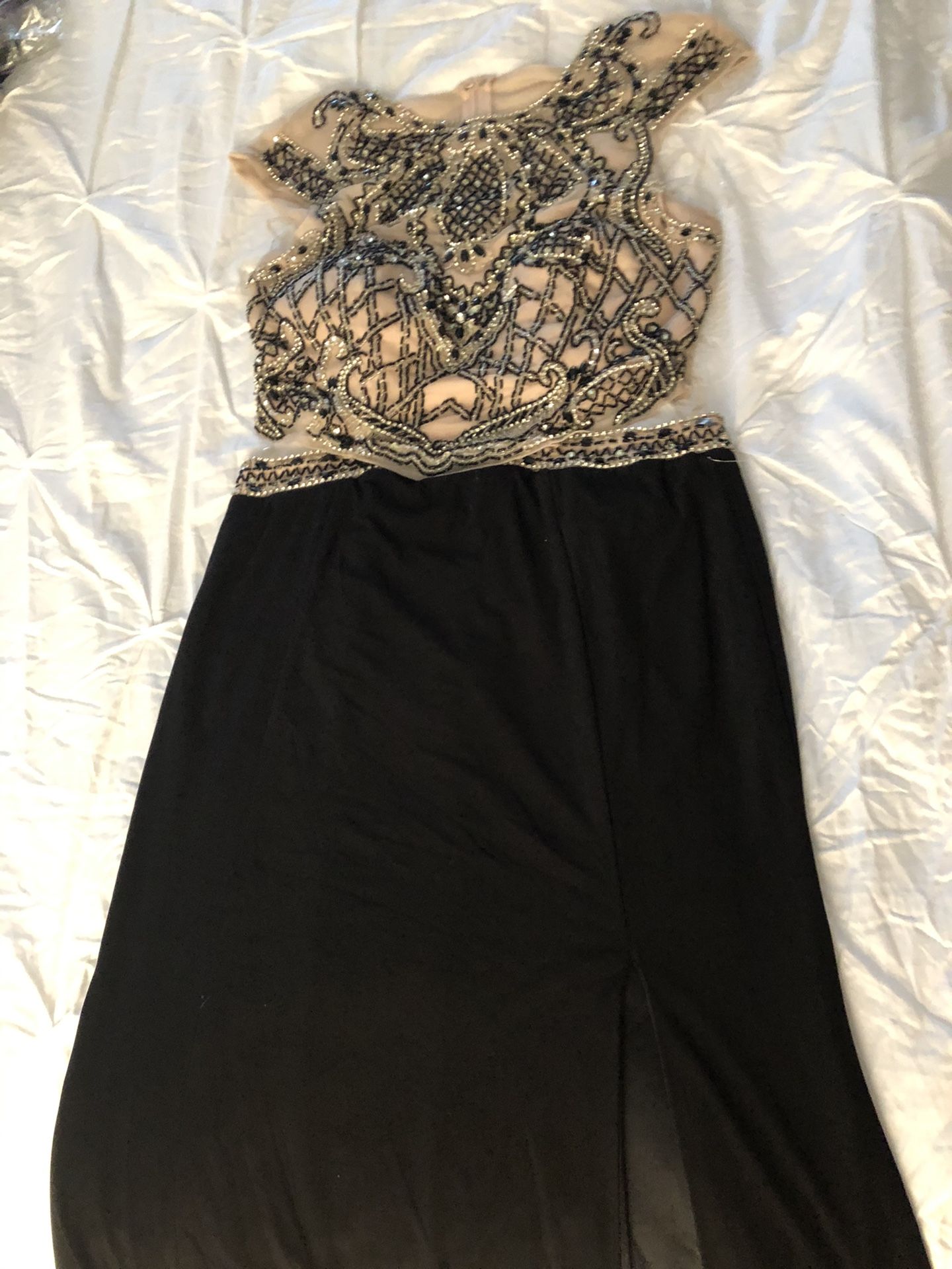 New Evening Dress / color black with gold size 11
