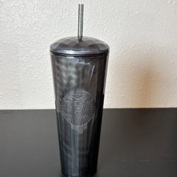 NEW Starbucks Iridescent Black Pearl Marbled VENTI 24 Oz Cold Tumbler Dome Cup