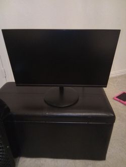 Black Flat Screen Monitor with Stand