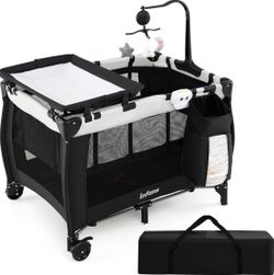 INFANS 3 in 1 Pack and Play, Portable Travel Baby Crib For Sale $49.00 50%+ OFF Retail $99.99 NEW IN BOX