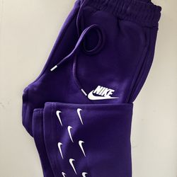 Purple Nike Stacked Joggers  (new)