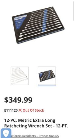 Matco OEXPERT 12-PC. Metric Extra Long Ratcheting Wrench Set - 12-PT.