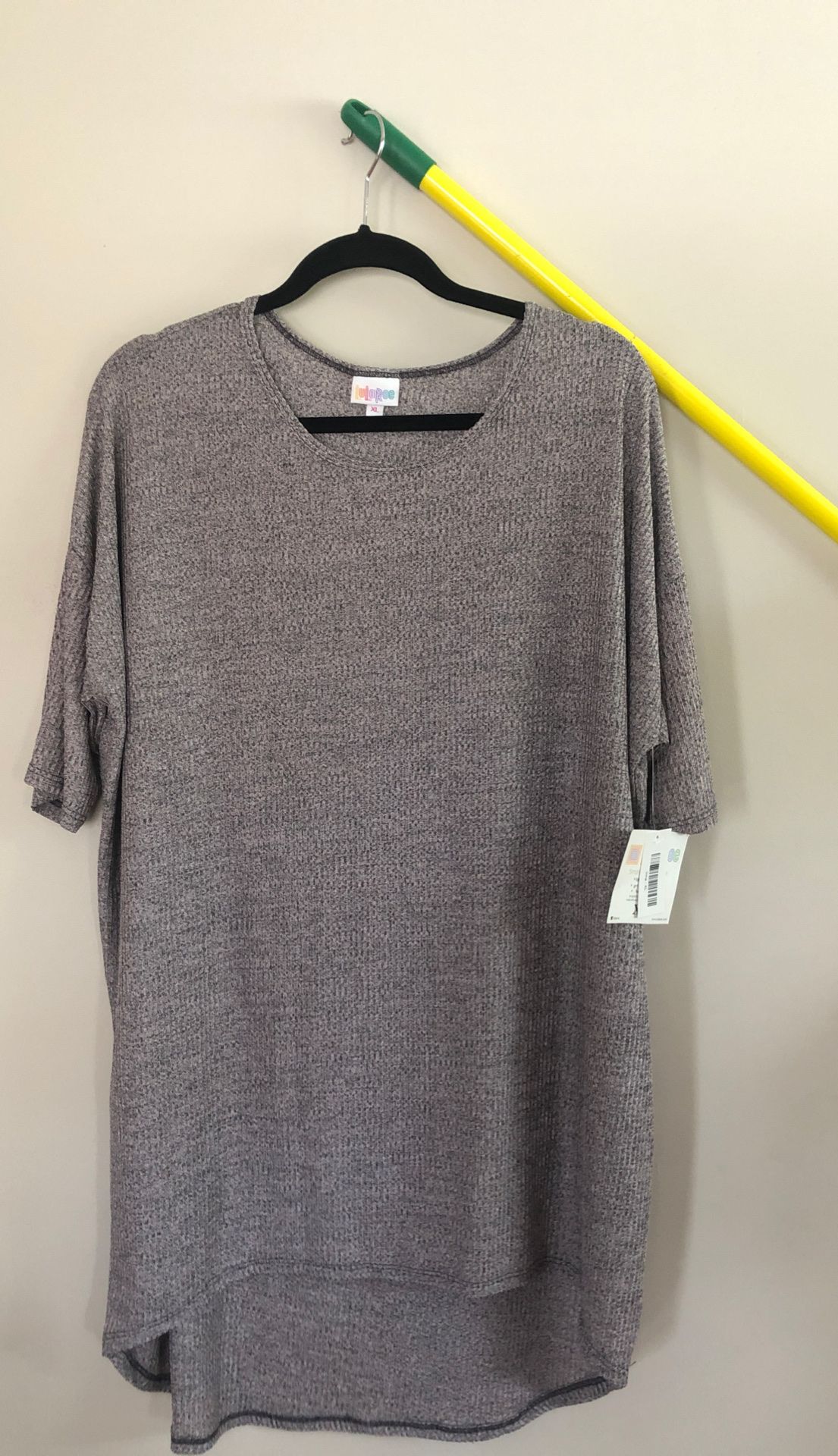 NEW WITH TAGS! SILVER/GREY TOP - LULAROE IRMA (XL)