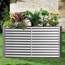 Land Guard 8x4x3ft Rectangular Galvanized Raised Garden Bed