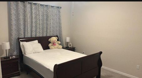 Queen Bed And Two Nightstands