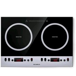 Brand New CAMPLUX Dual Burner Induction Cooktop – 1800W Electric Portable Cooktop, 120V Plug-In for RV, Home, Apartment
