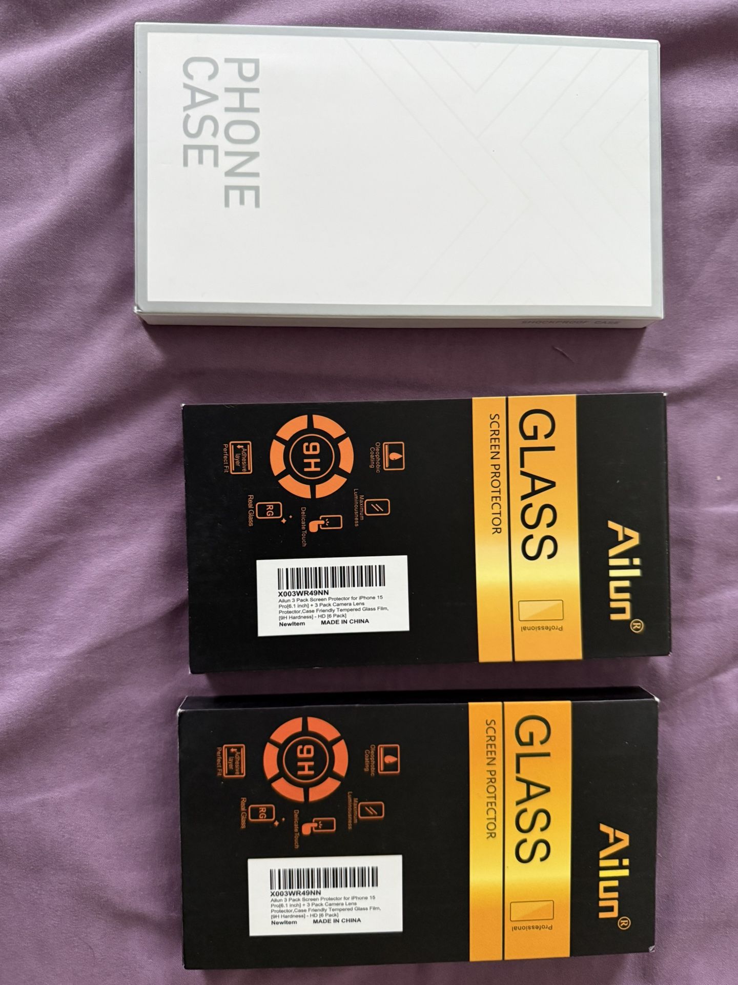 Shock Proof Case Brand New Unopened Two Packs Of Glass Screen Protectors For Iphone 15 Pro