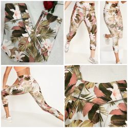 Old Navy Active High-Rise Powersoft Leggings in Tropical Floral Print size s
