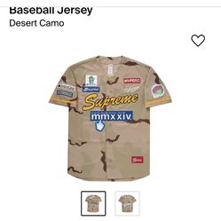 Supreme Chosen one Camo Baseball Jersey XL 