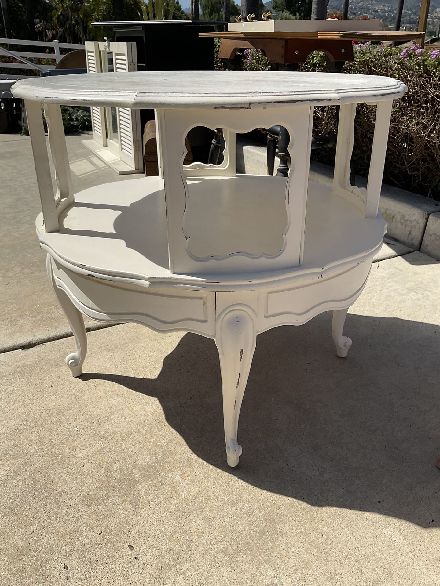 Vintage Shabby Chic End Table