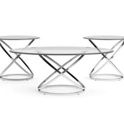 NIB three Set Glass Tables 