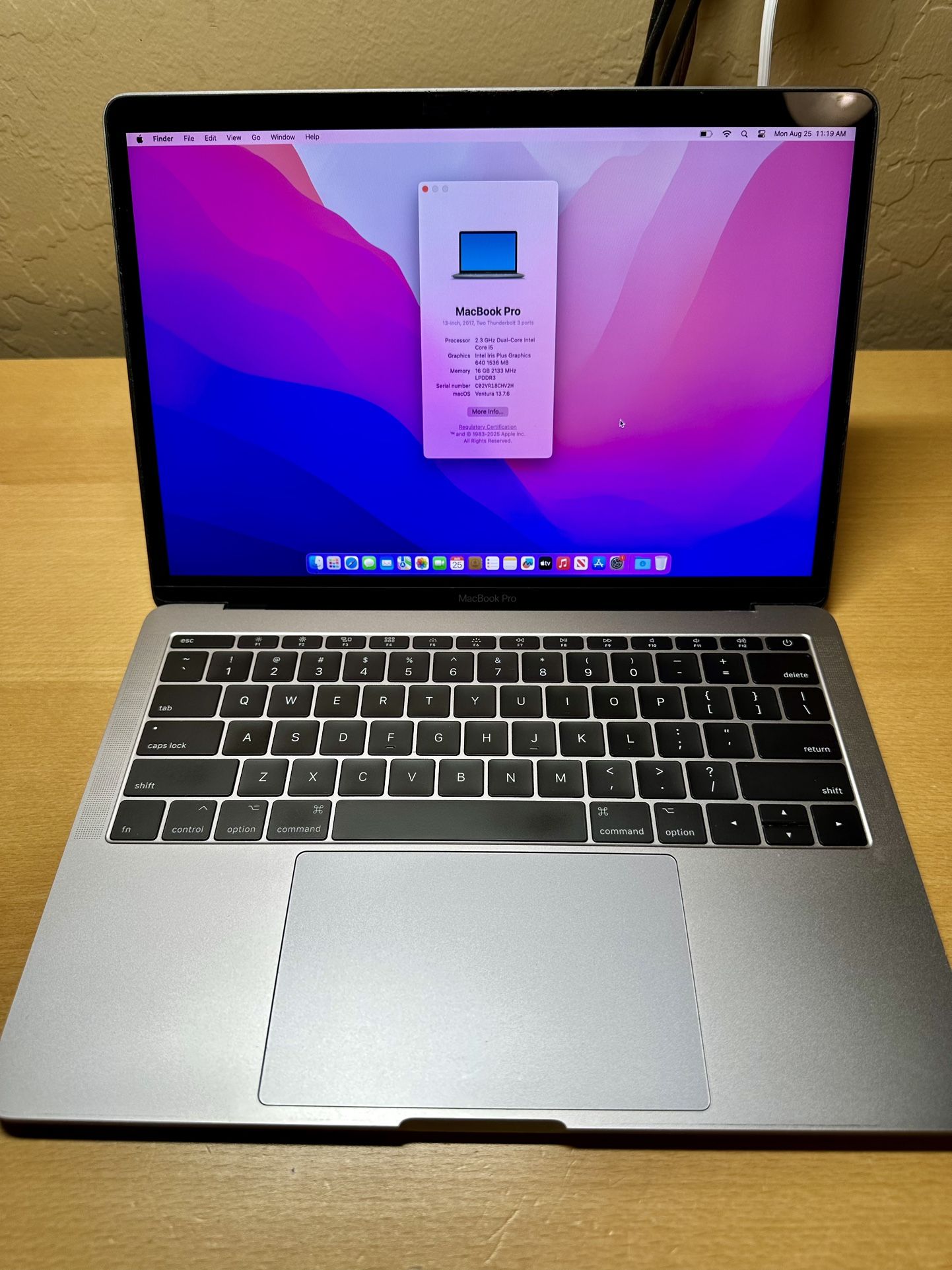 2017 13” MacBook Pro 16GB With 500gb SSD