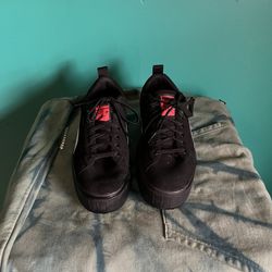 Puma Mayze Dua Lipa Womens Platform Sneakers Black White Red 387294-05 Size 9