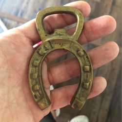 Vintage Brass Horseshoe Bottle Opener