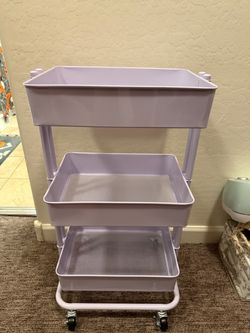 Purple craft cart