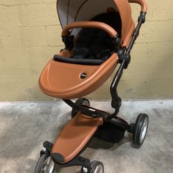 Mima Xari Luxury Stroller - Camel Color w/ Black Chassis