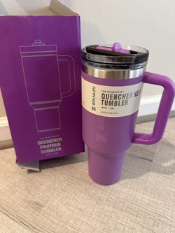 New Stanley Tumbler with Handle – Purple