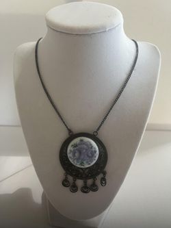 Vintage Soviet Russian Rostov Finift enamel pendant necklace. $80 or best offer.