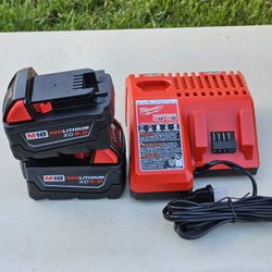 Milwaukee M18 18-Volt Lithium-Ion XC Starter Kit with Two 5.0Ah Batteries and Charger
