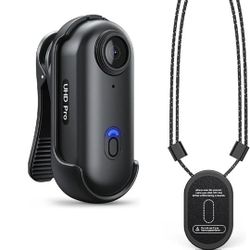 4K Mini Action Camera, Included 64GB, Wearable Camera with 360°Rotatable Clip & Magnetic Clip, for Lecture, Traveling, Pet Walking and Outdoors Activi