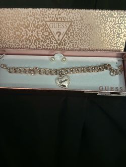 Guess bracelet & Pearl earings