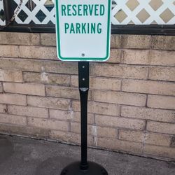 Reserved Parking W/ Portable Cast Iron Base