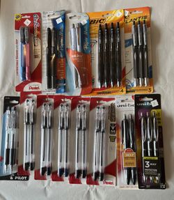 Ball Point Pens, Mechanical Pencil And Erasers Take All For 10/-